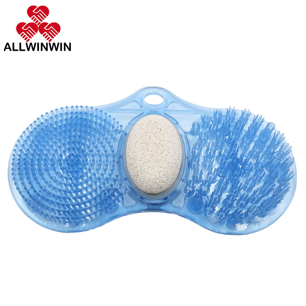 ALLWINWIN FSB04 Foot Scrubber - Pumice Stone Soft Hard Bristle Suction Cups