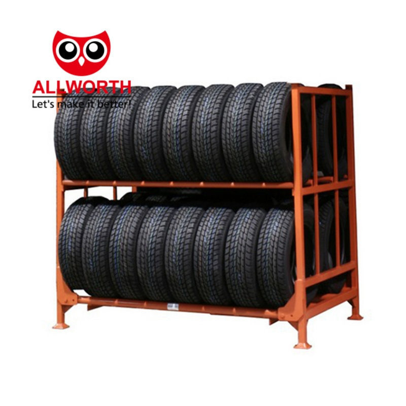 Warehouse Heavy Loading Truck Tire Folding Stackable Pallet Stacking Rack