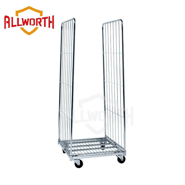 High Quality Cold Rolled Laundry Roll Container Warehouse Trolley