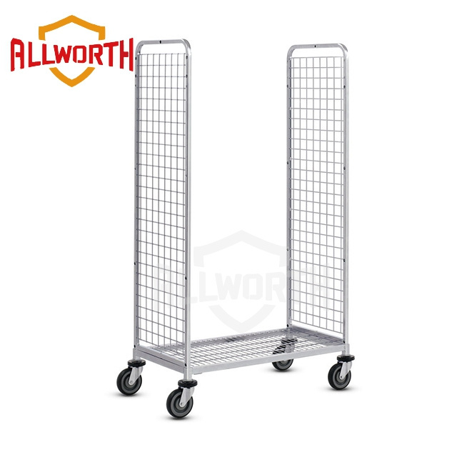 High Quality Cold Rolled Laundry Roll Container Warehouse Trolley