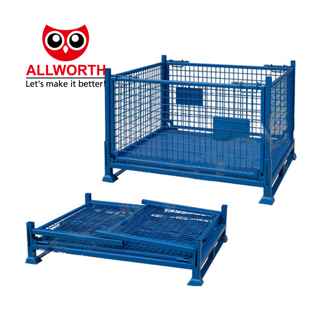 Warehouse Heavy Loading Truck Tire Folding Stackable Pallet Stacking Rack