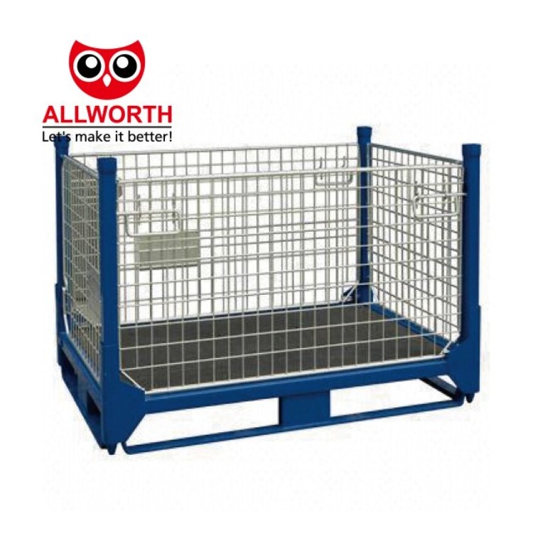 High quality heavy duty industrial foldable metal logistics storage cage