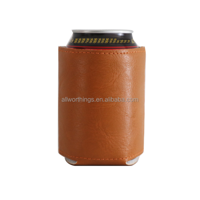 Leather Beer Bottle Can Coolers Stubby Holder for 330 ml Cans