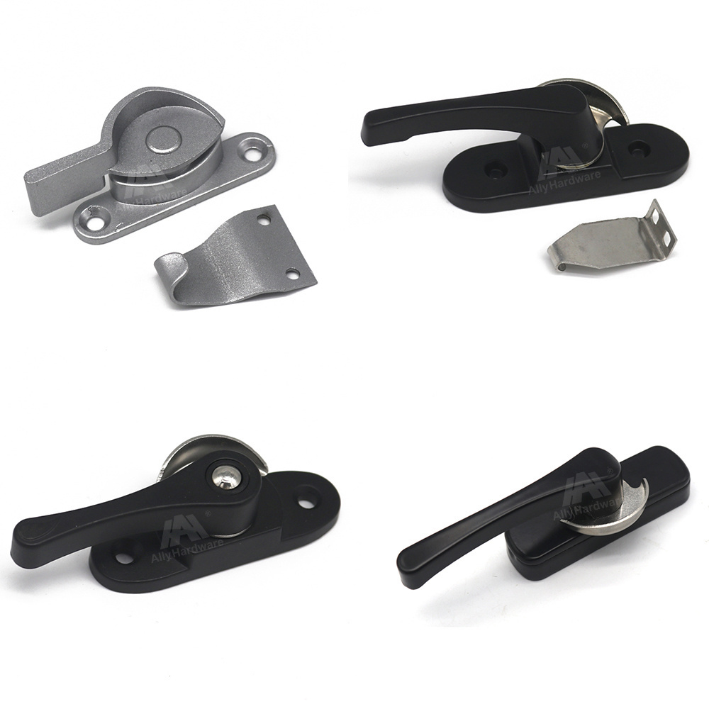 UPVC Window accessories closure UPVC aluminum alloy sliding moon lock window crescent lock