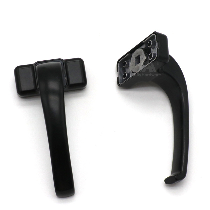 New design black aluminum alloy lever door handle lock