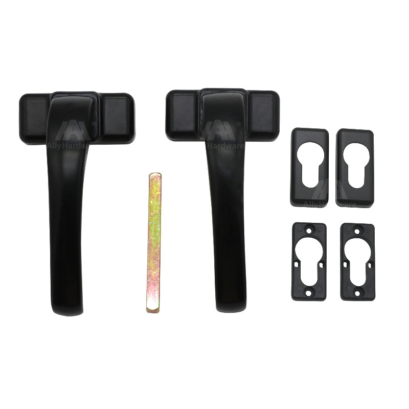 New design black aluminum alloy lever door handle lock