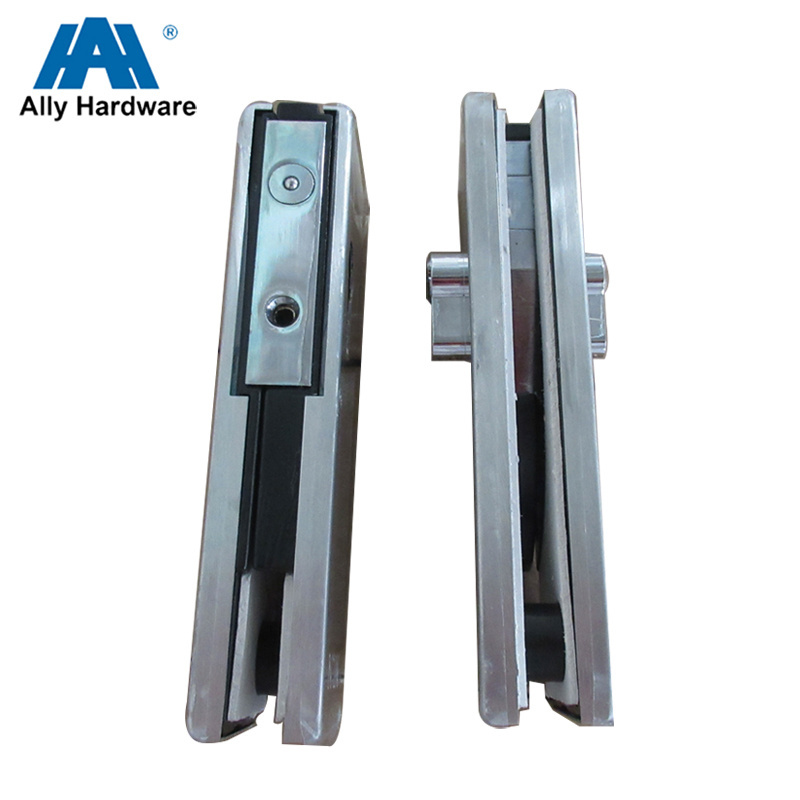 Beautiful Surface Stainless Steel Frameless Sliding Glass Door Lock and Canopy Patch Fittings