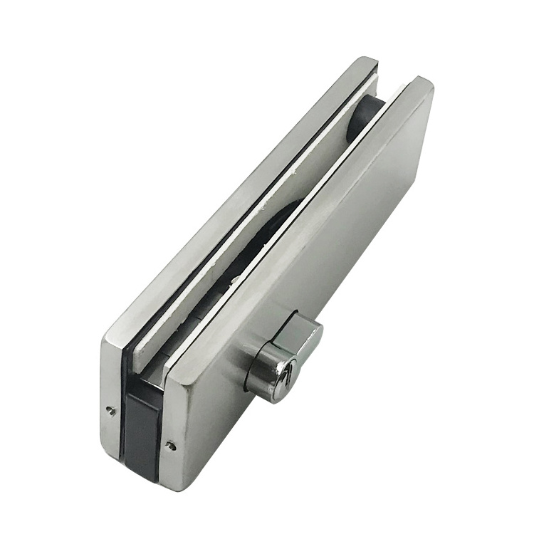 Beautiful Surface Stainless Steel Frameless Sliding Glass Door Lock and Canopy Patch Fittings