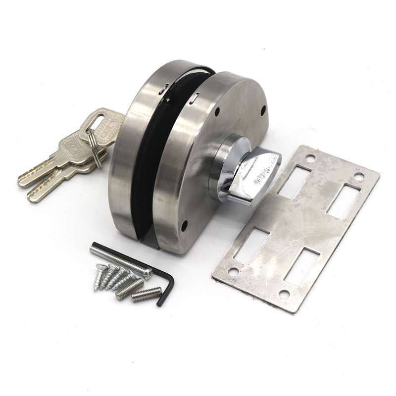 Glass hardware fittings frameless tempered glass hardware sliding door lock