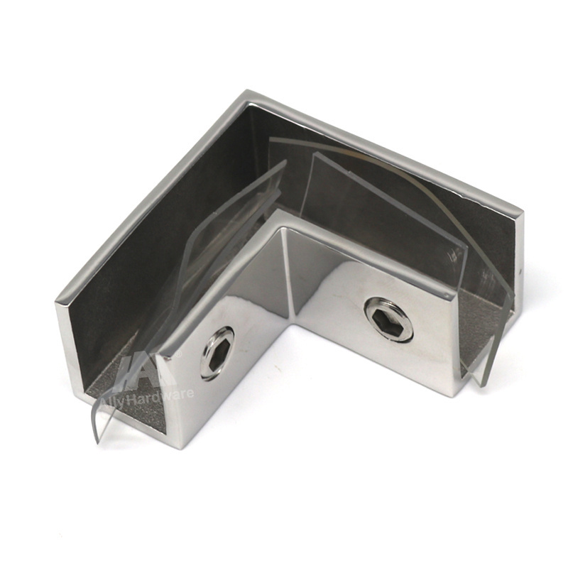 New design stainless steel glass railing fittings glass corner connector