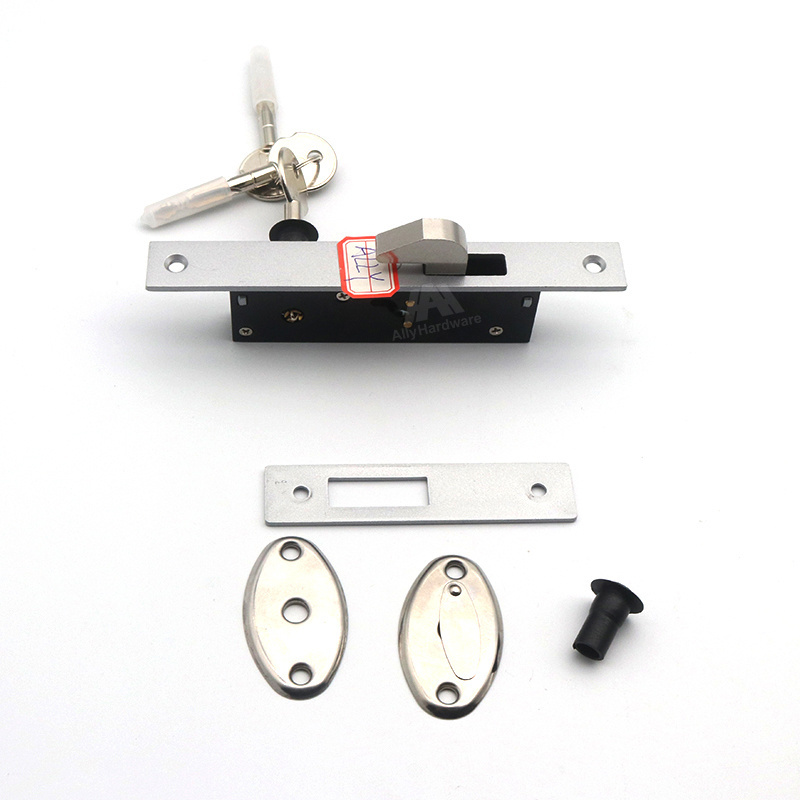 line 3 double open narrow hook lock with stainless steel 201 plate