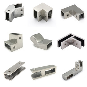 New design stainless steel glass railing fittings glass corner connector