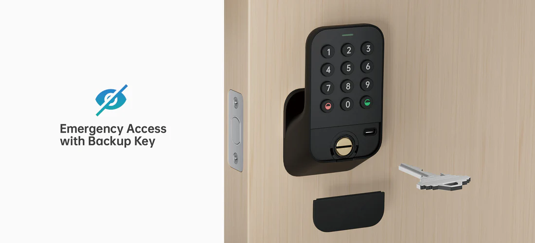 Tuya APP Fingerprint Key Code NFC Fob 5 In 1 Unlock Access Digital Door Lock Intelligent Electronic Outdoor Smart Deadbolt Lock