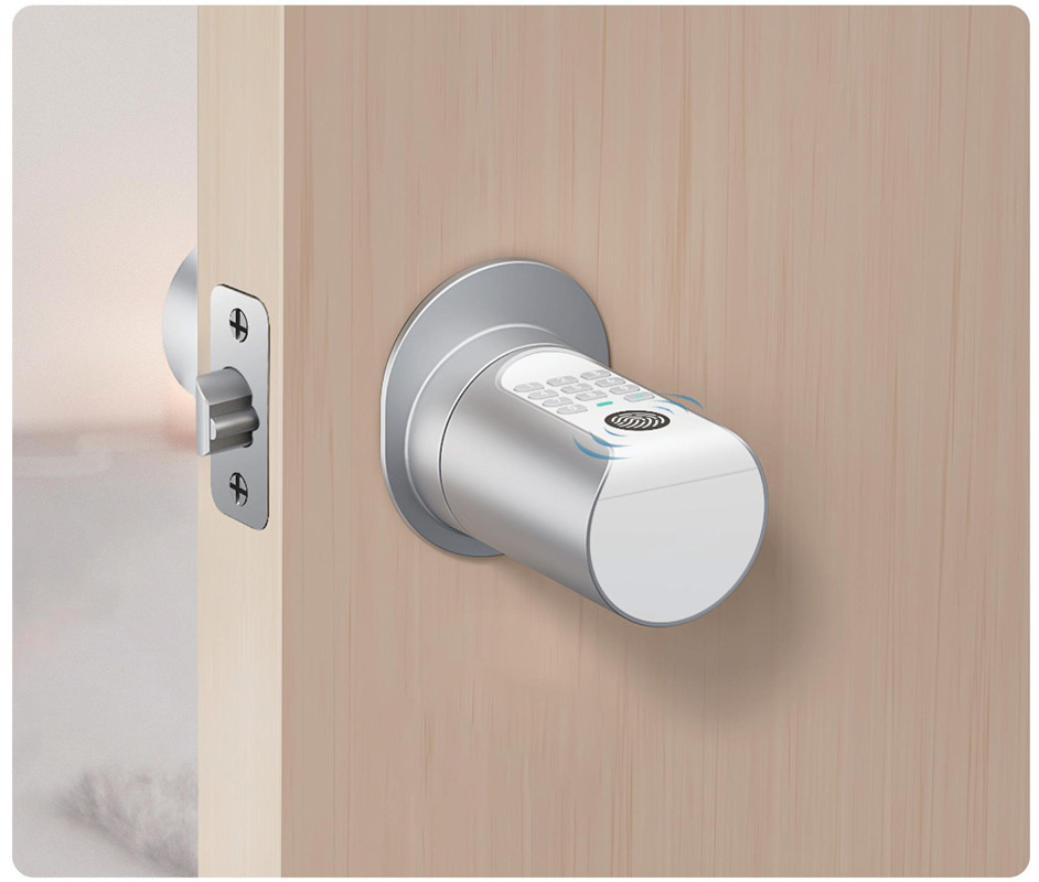 WiFi Keyless Entry Door Lock 4 in 1Smart Fingerprint Door Knob with Keypad Smart Door Lock For Hotel System