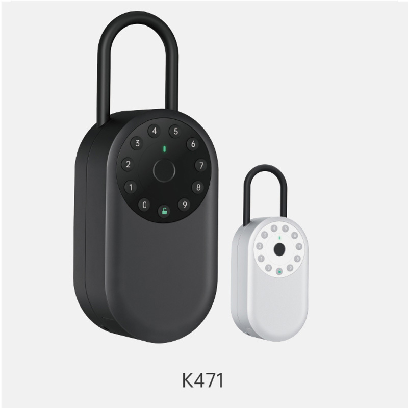 K471Bluetooth Fingerprint Weatherproof Safe Key Box Lock Smart Lockbox Metal Smart Lock Box For Door Handle And Wall