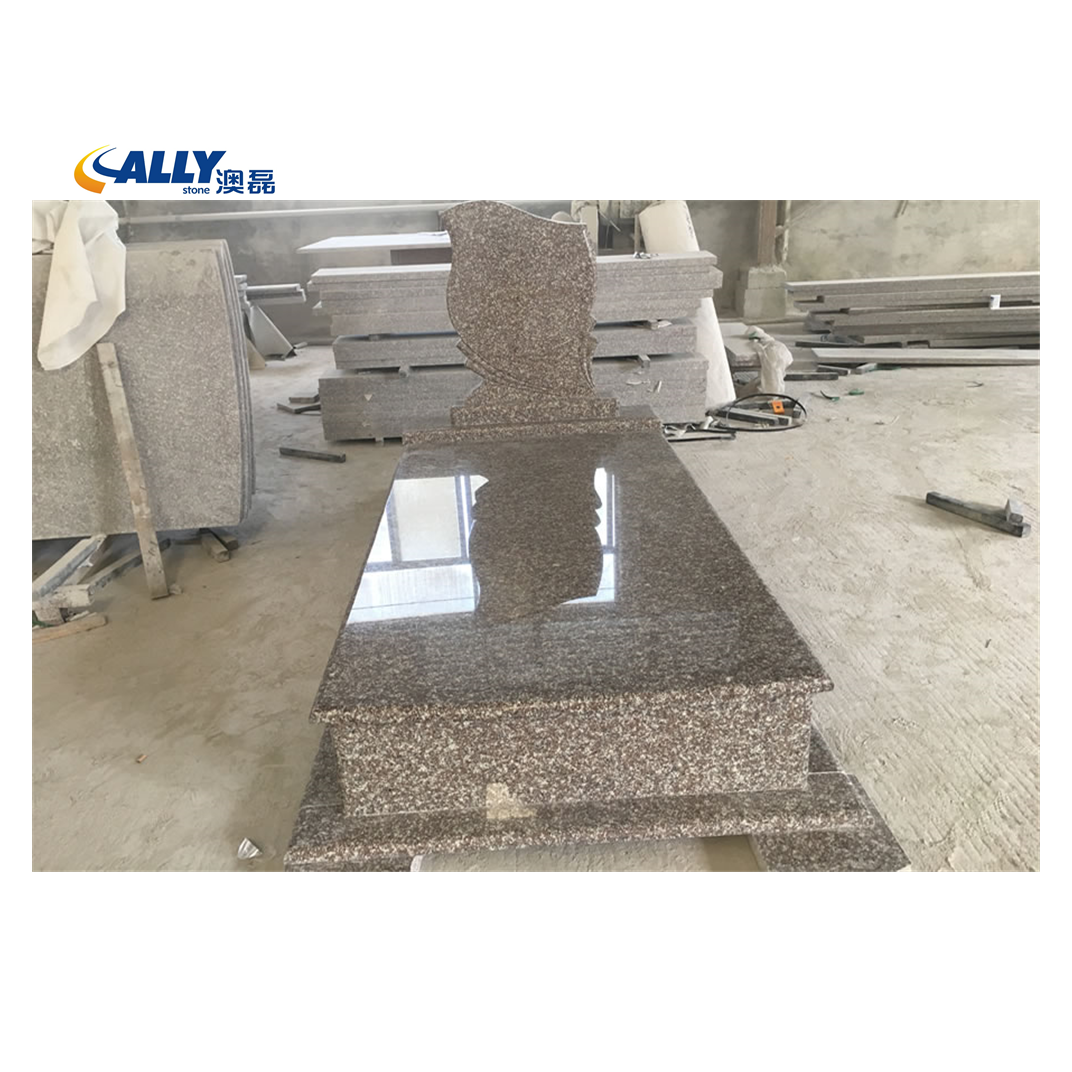 Customized Pink Headstone Granite Factory Customized Designs and Size Pink Granite Tombstone