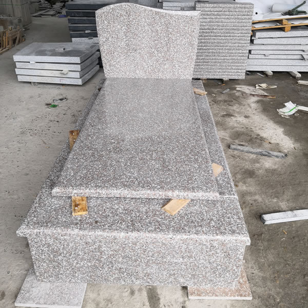 AllyStone Tombstone-03 Good Quality White Granite Tombstone For Wholesale