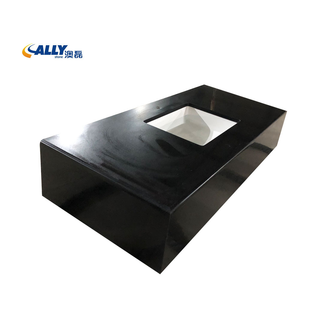 Absolute Black Natural Granite Bathroom Vanity Top