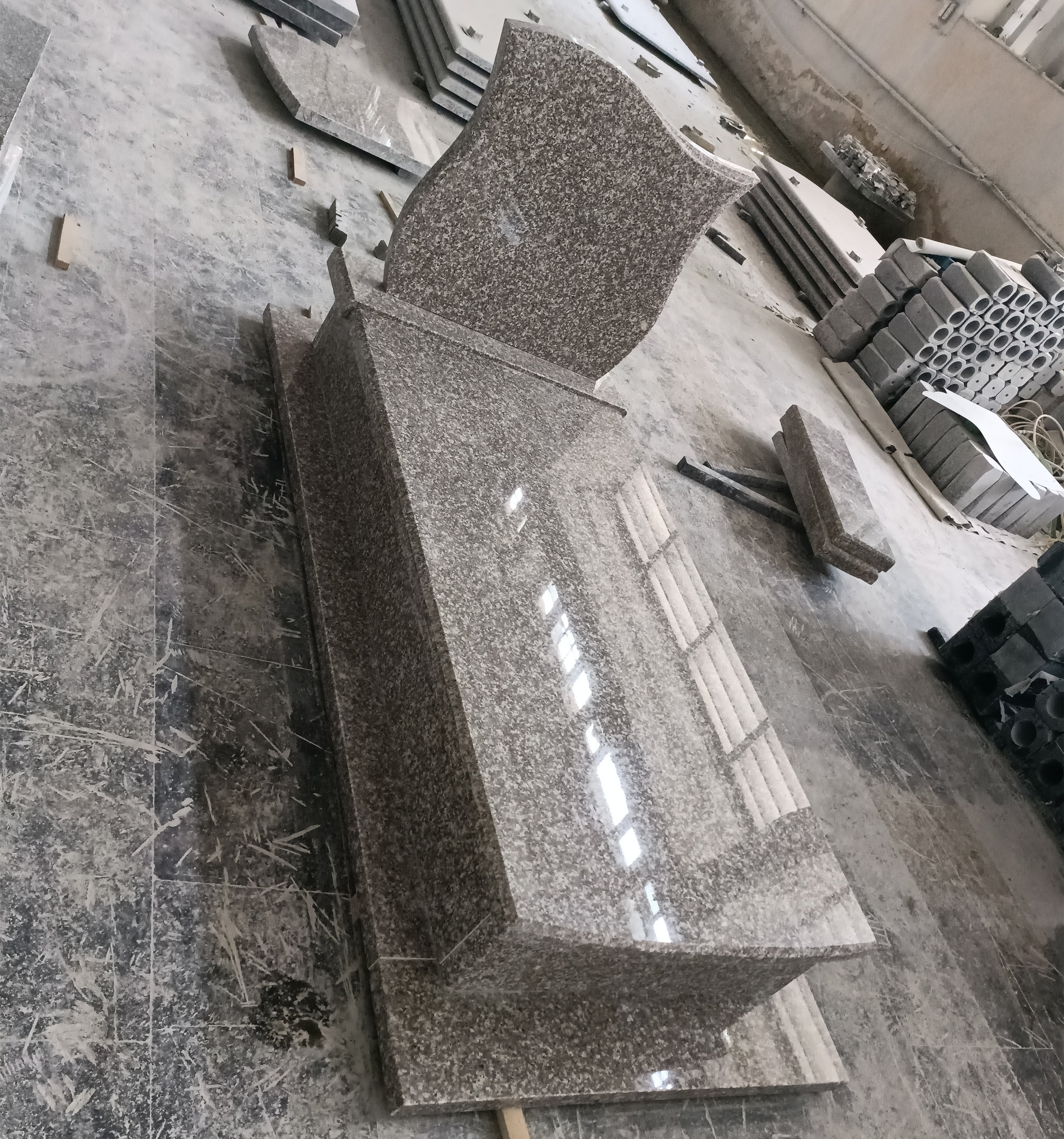 Customized gravestone G664 Red G603 White Granite for Good Quality Headstone Granito Europe Style Tombstone