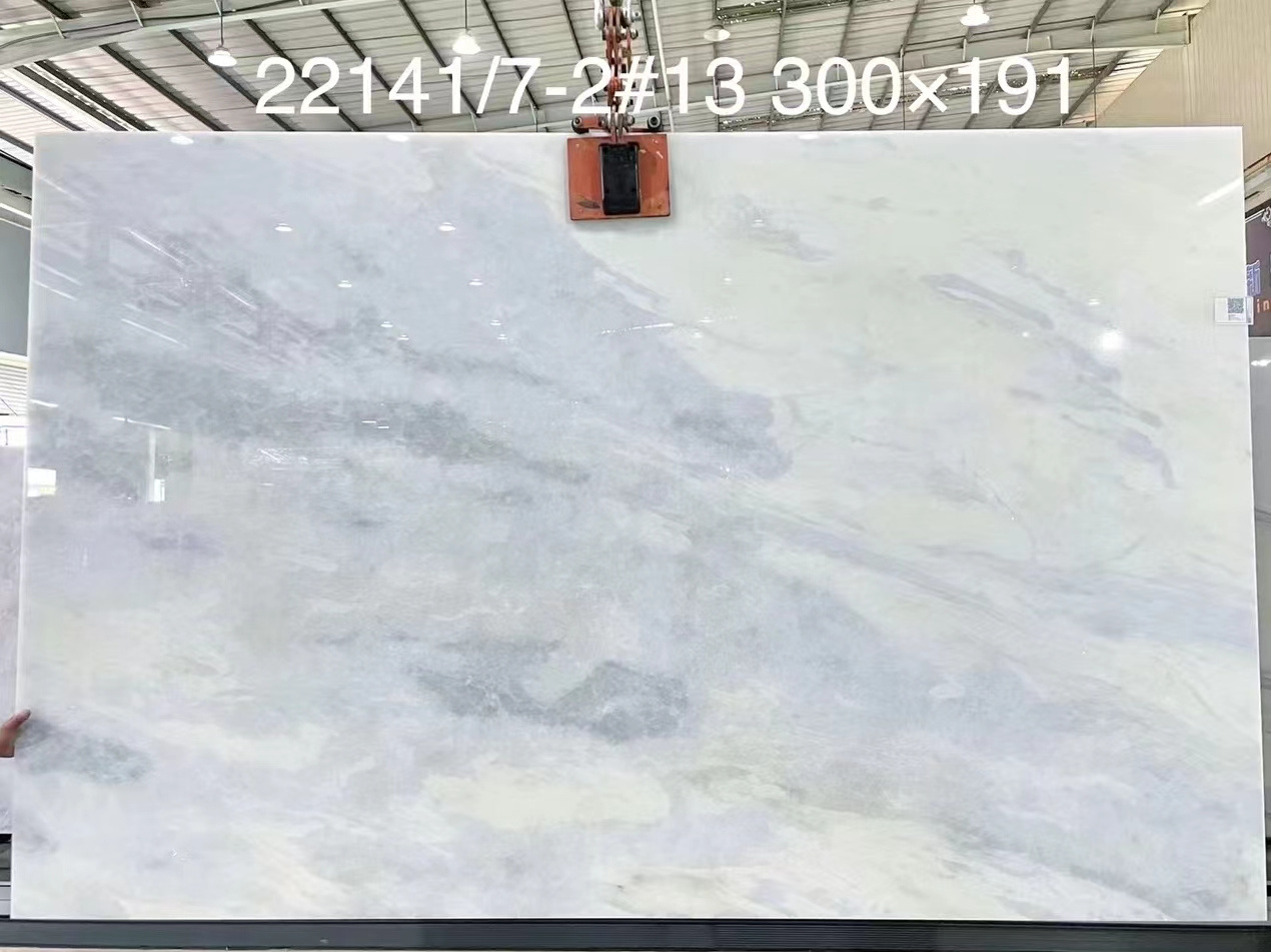 Allystone Natural Stone Onyx Marble Luxury Interior Decoration Sapphire Blue Crystal Marble Slabs Countertop