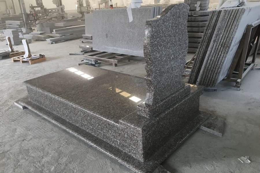 Customized Pink Headstone Granite Factory Customized Designs and Size Pink Granite Tombstone