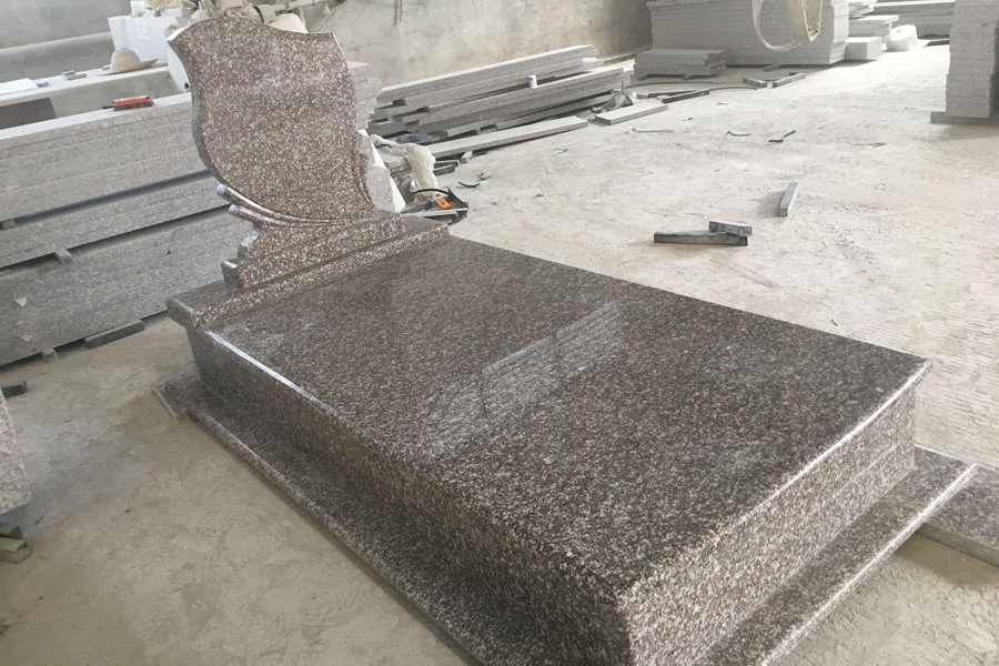 Customized Pink Headstone Granite Factory Customized Designs and Size Pink Granite Tombstone