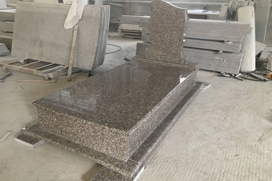 Customized Pink Headstone Granite Factory Customized Designs and Size Pink Granite Tombstone