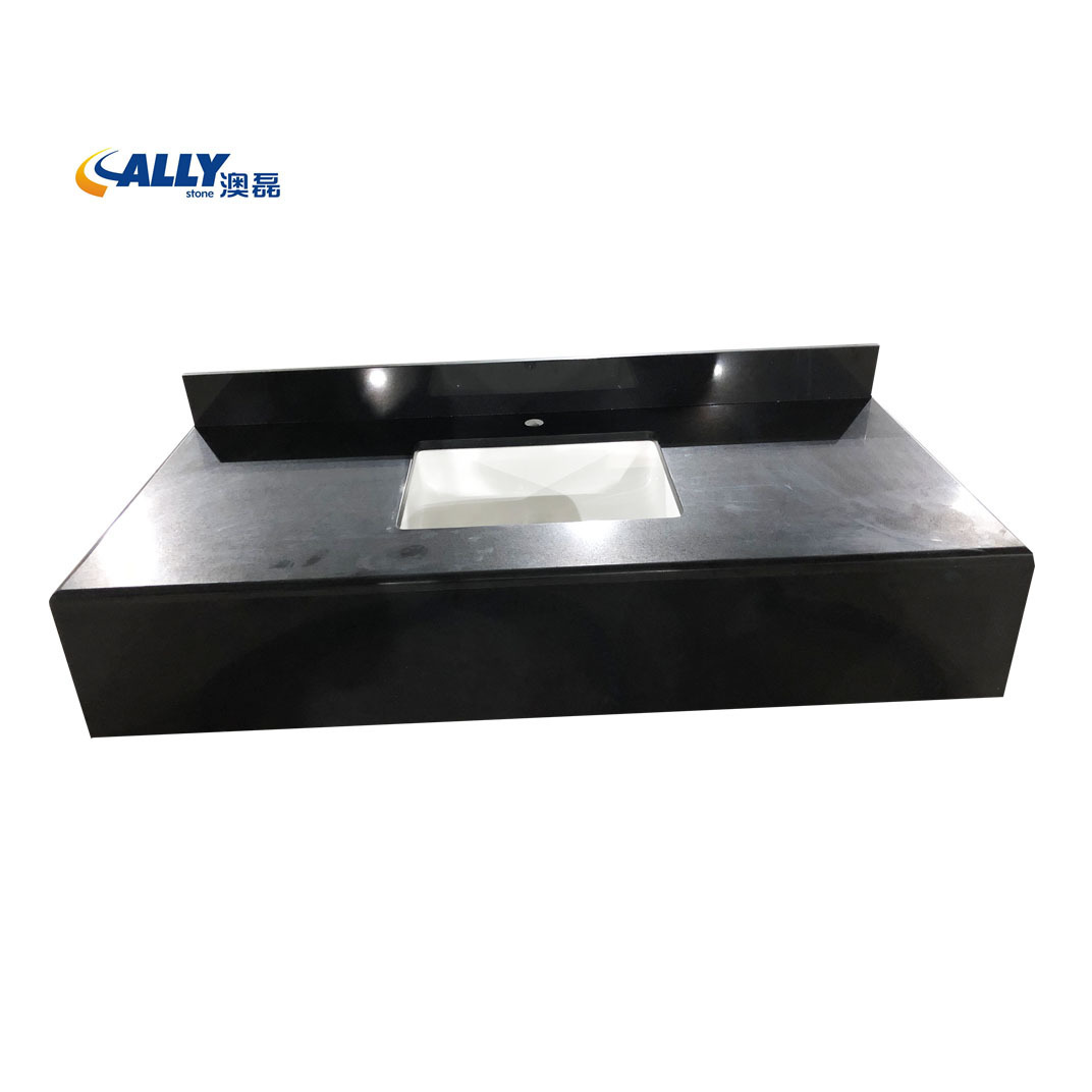 Absolute Black Natural Granite Bathroom Vanity Top