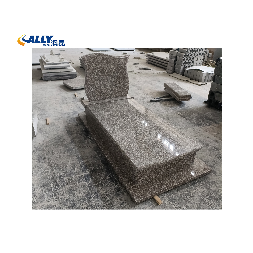 Customized gravestone G664 Red G603 White Granite for Good Quality Headstone Granito Europe Style Tombstone