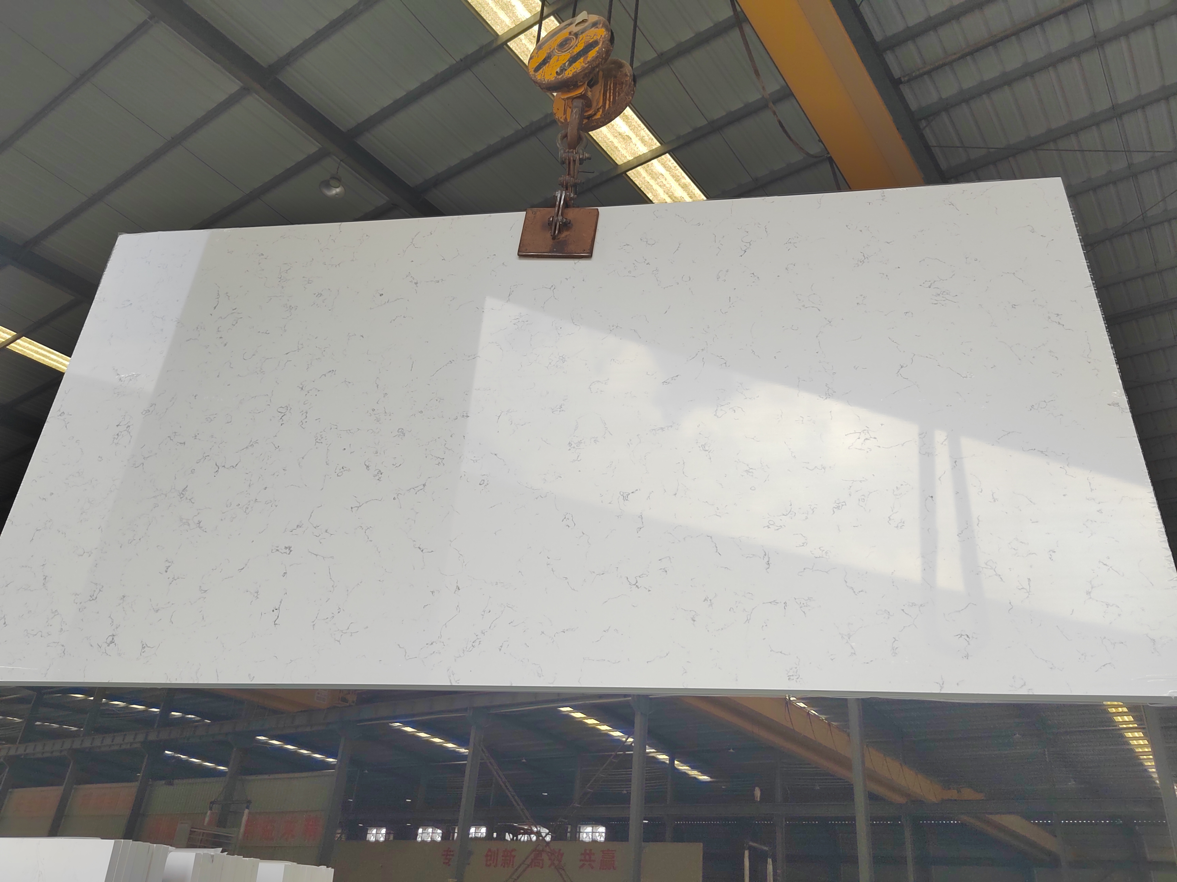 ALLY STONE quartz slab Carrara white artificial stone polished surface quartz for kitchen countertops and vanity tops