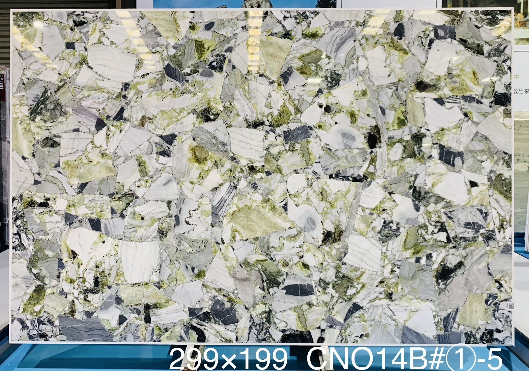 professional luxury stone supplier China Ice Jade Marble Cold Emerald Jade Ice Green Marble Primavera Lux White Beauty Marble