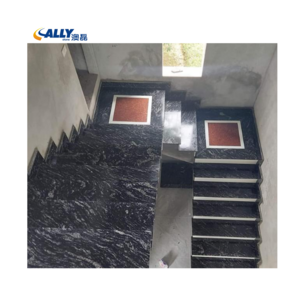 Allystone  Granite Manufactures Black Marquina Granite New Design Steps Anti Slip Granite Steps