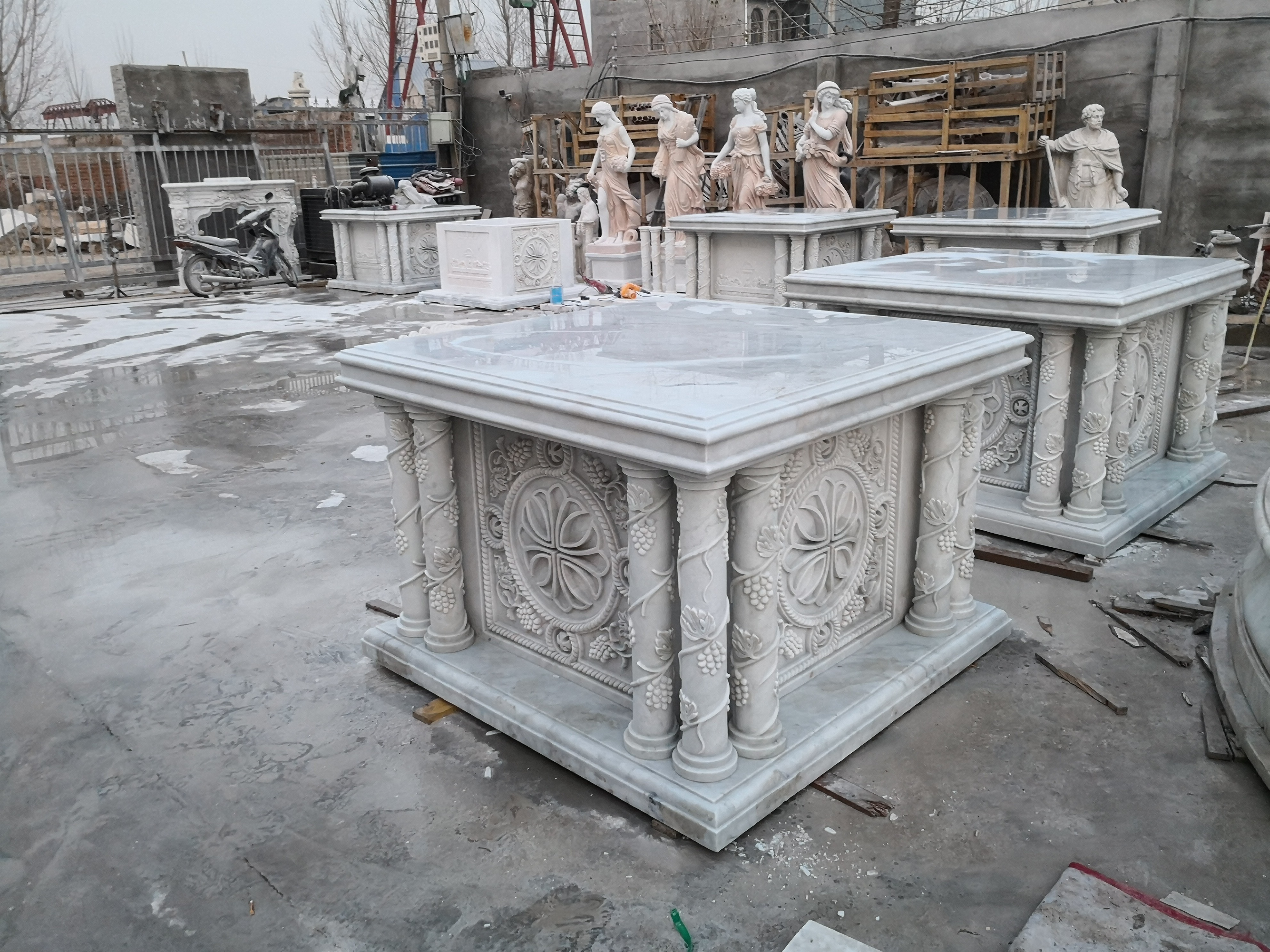 New Arrival customized Stone Column garden stone column for luxury house decor Roman Pillars and stone column cladding