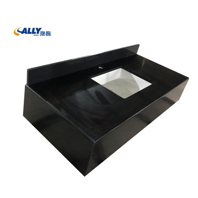 Absolute Black Natural Granite Bathroom Vanity Top