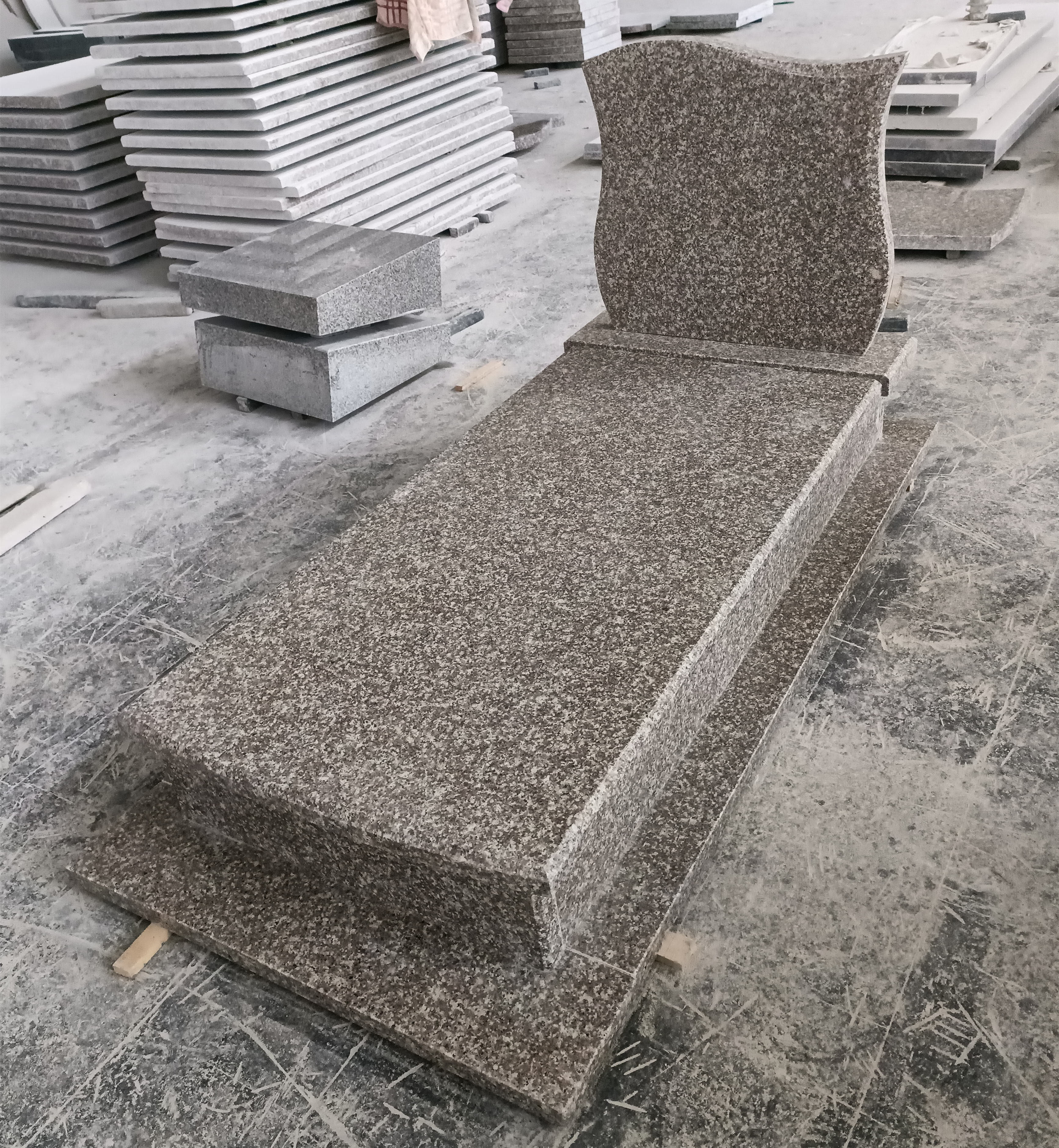 Customized gravestone G664 Red G603 White Granite for Good Quality Headstone Granito Europe Style Tombstone