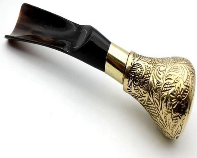 Top quality handmade real shoe horn and brass handle stylish to shoe wears easily for wholesale exports