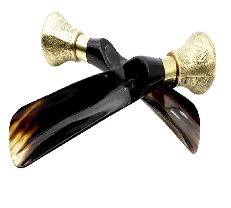 Top quality handmade real shoe horn and brass handle stylish to shoe wears easily for wholesale exports