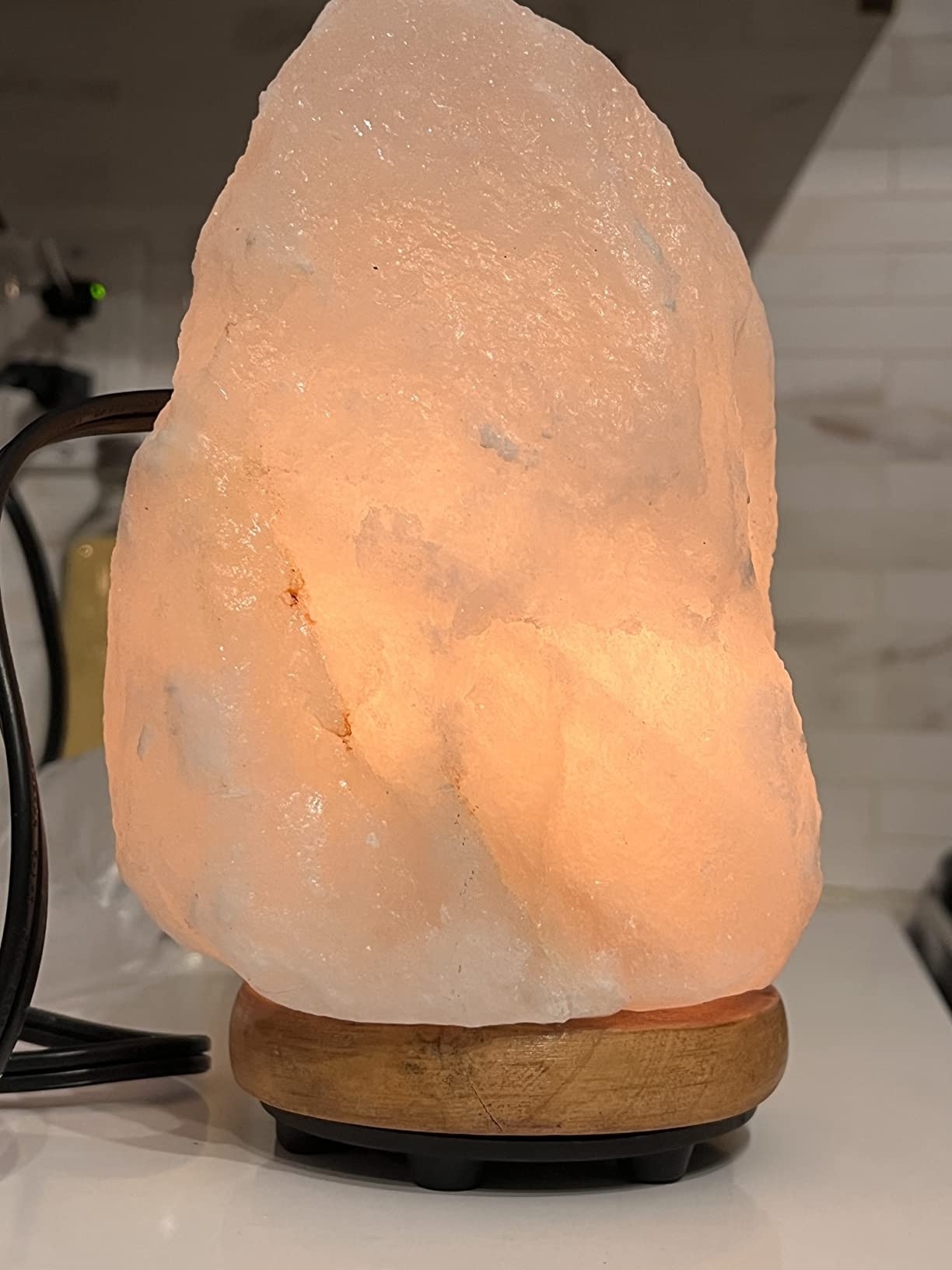 Natural Himalayan Glow Hand Crafted White Salt Lamp Light Lamp Table Desk Decoration