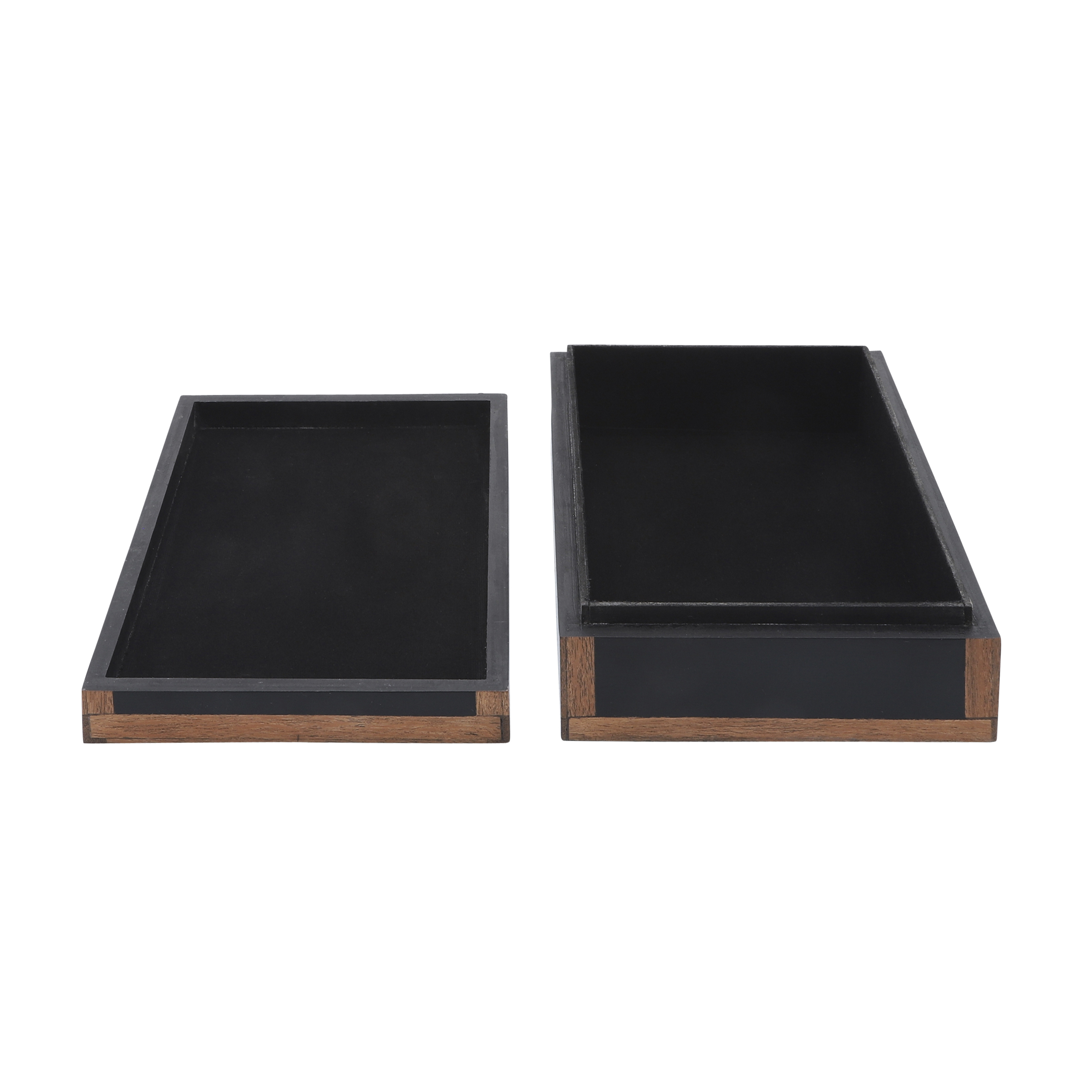 Wholesale Factory Price Square Shape Black Resin Brass Box with Fancy Style Jewelry Boxes from Indian Supplier