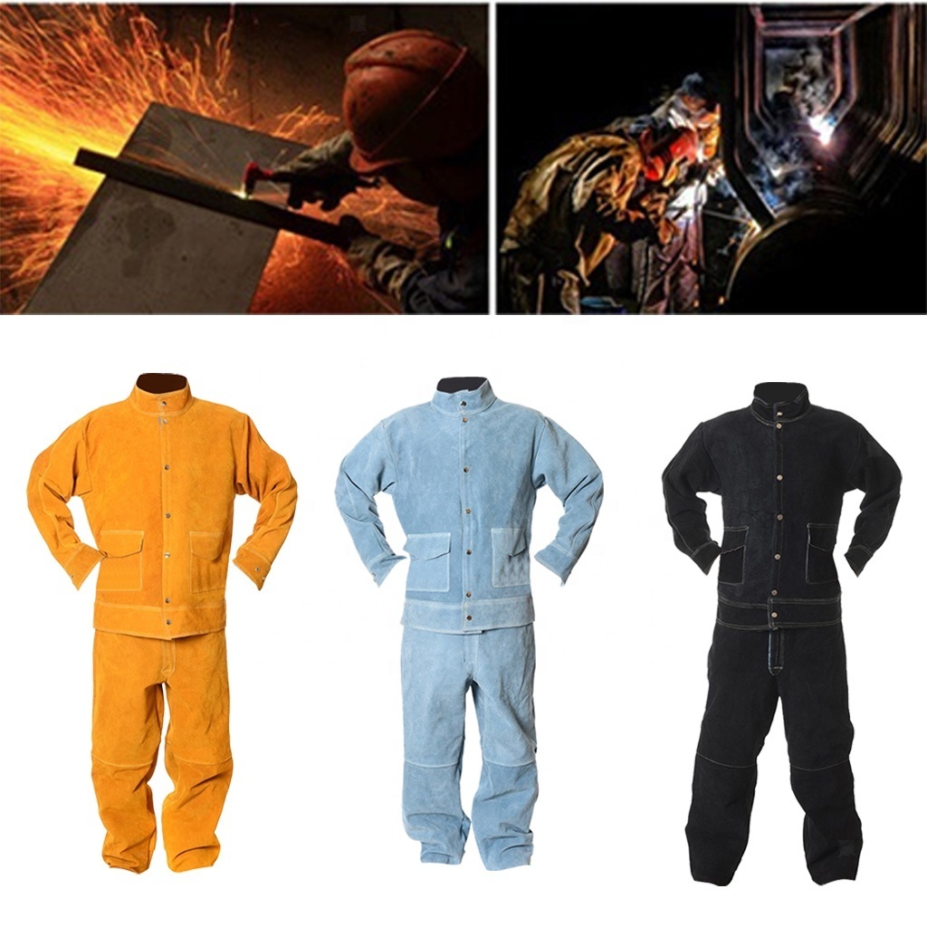 Custom Welding Suit High Quality Leather Heat Insulation Protect Welding Welder Suit hot selling cheap rates fast delivery