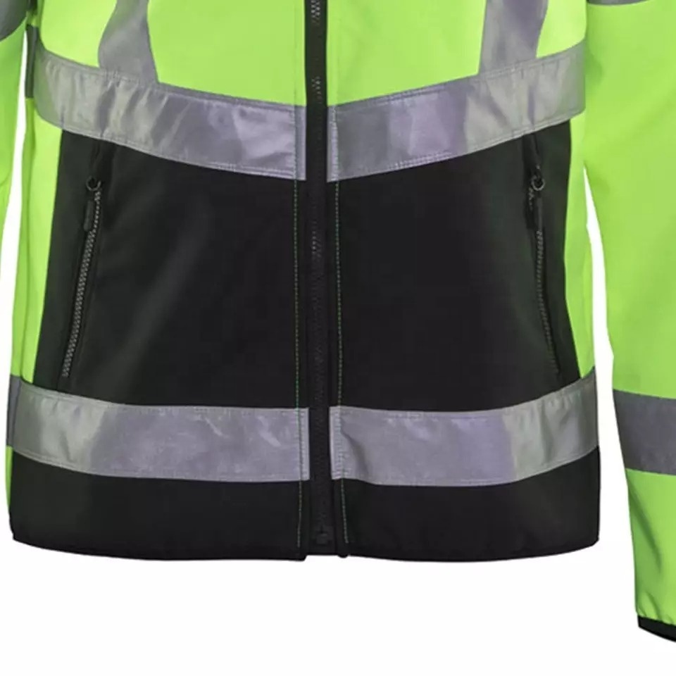 High Visibility Safety Reflective Two Tone Sweatshirt for Men Hi Vis 1/4 Zipper Workwear Reflective Straps