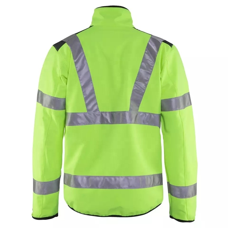 High Visibility Safety Reflective Two Tone Sweatshirt for Men Hi Vis 1/4 Zipper Workwear Reflective Straps