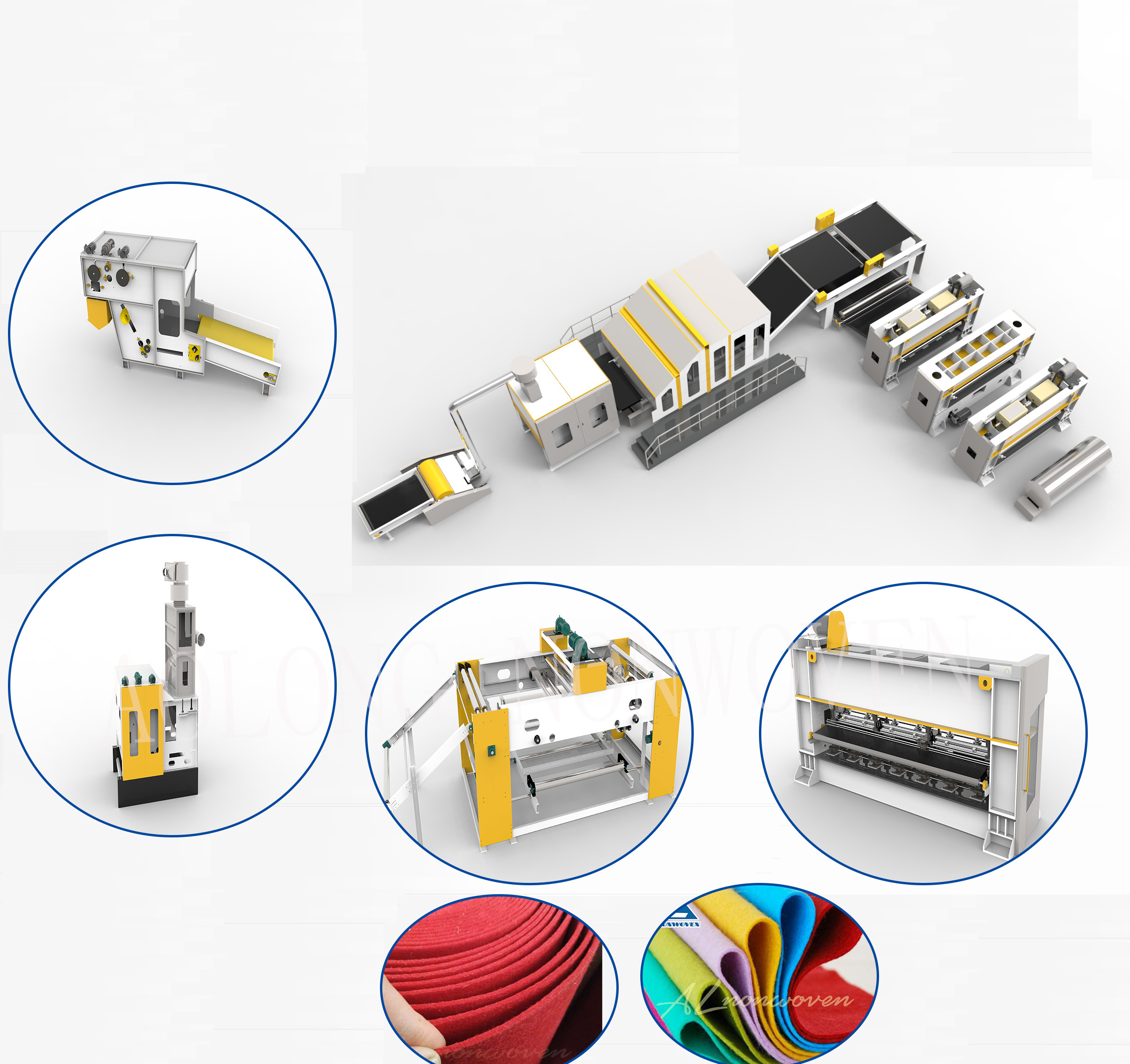 AL--Carpet/blanket  Needle Punching Nonwoven Fabric Production Line