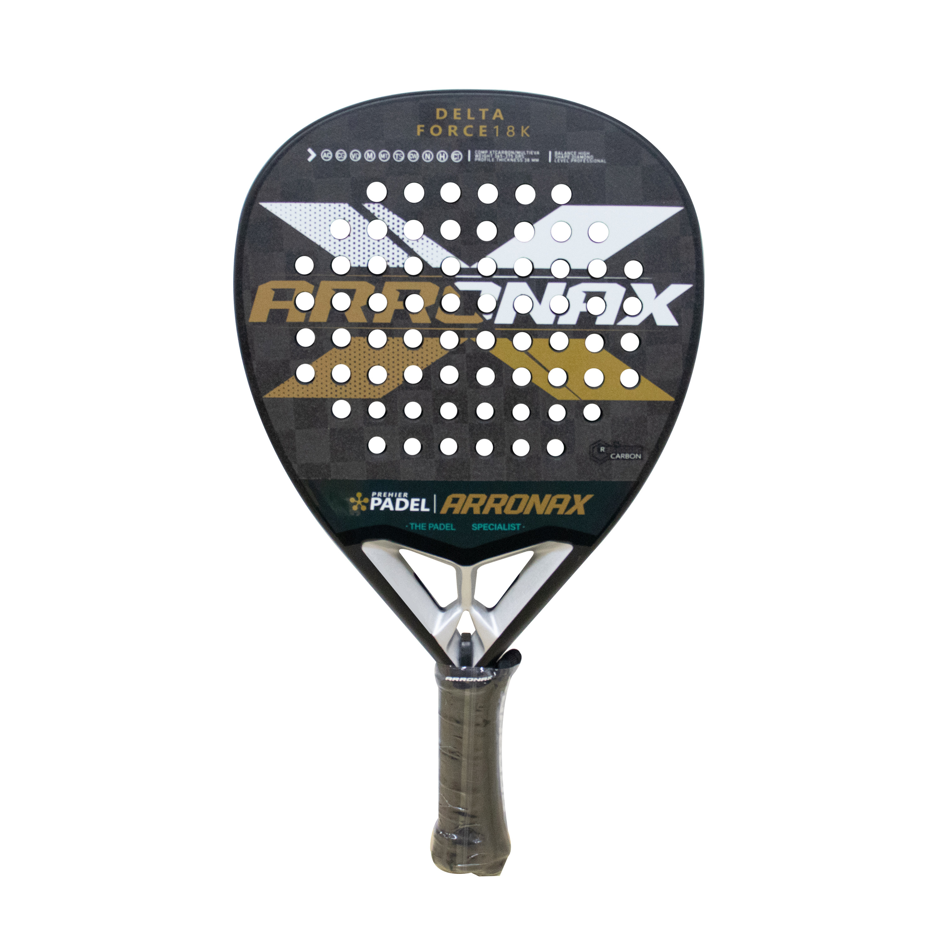 Custom Paddle Tennis Racket with Carbon Fiber Surface and Soft Foam Core EVA Grip and Nylon Net Paddleball Racquets