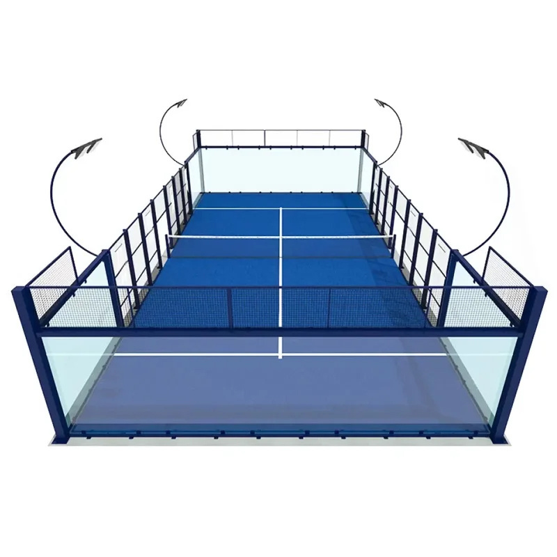 Portable Padel Court Paddle Tennis Paddle Panoramic Artificial Grass Shade court