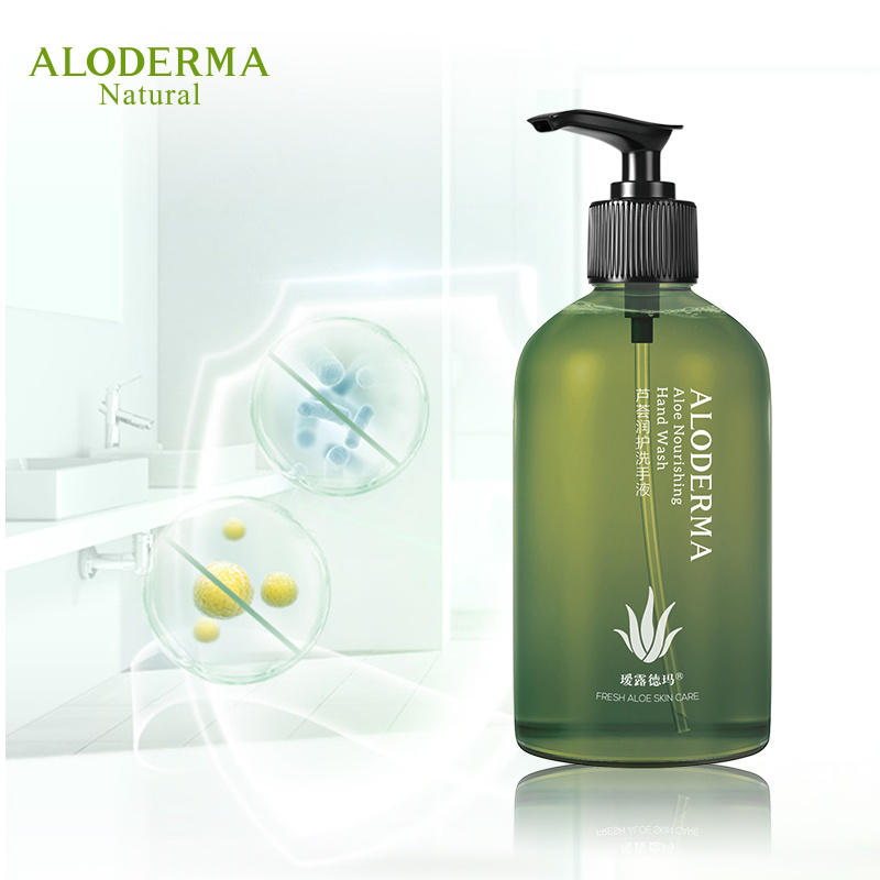 Aloderma Aloe Liquid OEM Hand Wash Soap Non-Irritating Natural Botanical Ingredients Sensitive Skin Moisturizing Liquid Soap 300