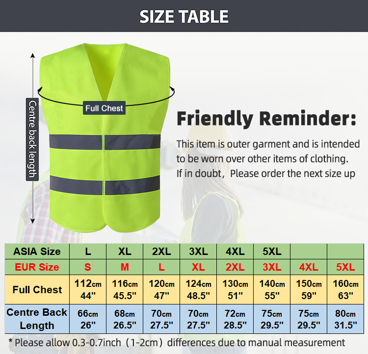 High Visibility Safety Vest for Traffic Work Running Surveyor Security Guard Construction Vest Reflective Strips Clothing