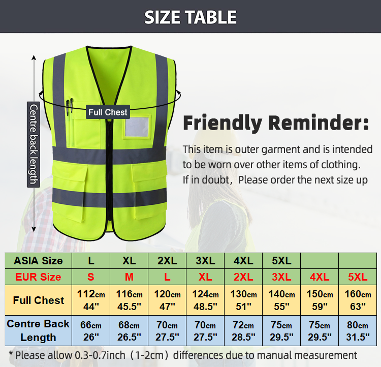 Reflective Vest Night Hi Vis Yellow Security Work Safety Clothing Workwear Traffic Construction Engineer Jacket Reflector Vest