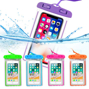 Luminous IPX8 Night Light Swimming Waterproof Cell Phone Bag Cases Underwater Mobile Phone Pouch Dry Bag Cover