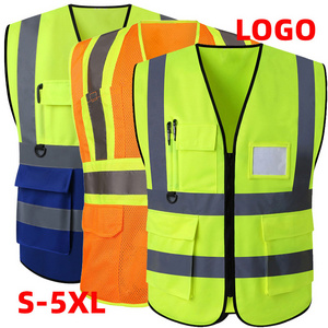 S-5XL Reflective Safety Clothing,Reflective Vest,Construction High Visibility Hi Vis Work Security Reflector Safety Vest